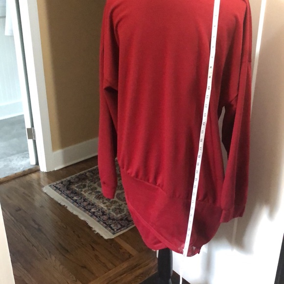 Turtleneck Dress long sleeves wrap front hem Large - Picture 4 of 7